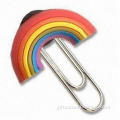 Clip Rainbow Bookmark, Made of Plastic with Metal Clip, Ideal for Advertisement